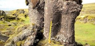 Lava pillars on Iceland