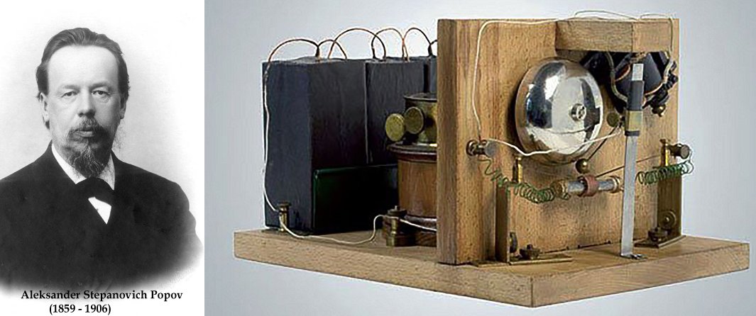 Evidently he built his first radio receiver, a lightning detector (1895), without knowledge of the contemporary work of the Italian inventor Guglielmo Marconi.