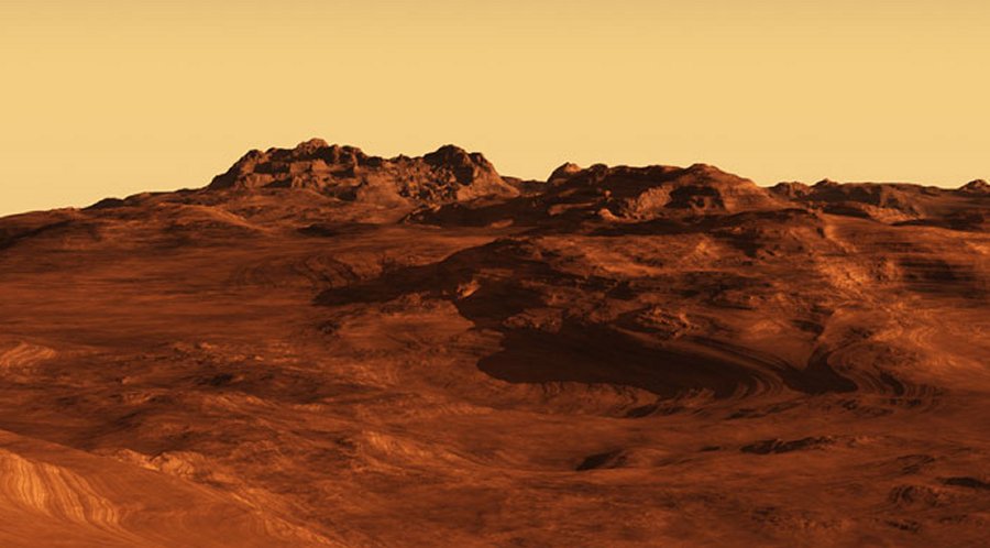 The bombardment of Mars some 4 billion years ago by comets and asteroids likely enhanced climate conditions enough to make the planet more conducive to life, at least for a time. Credits: NASA