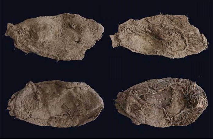 Childrens' moccassins found in a cave in Utah