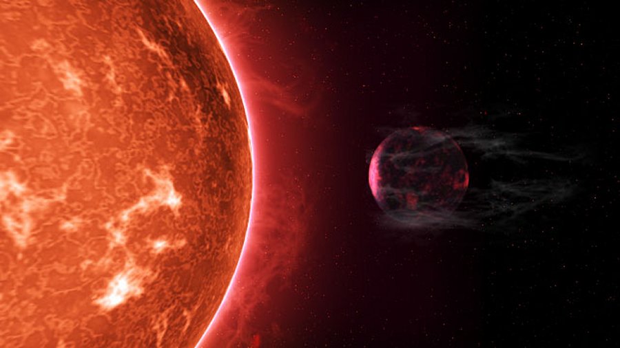 Planets with gaseous atmospheres that lie very close to their host stars are bombarded by a torrent of high-energy radiation. Credits: Credit: Peter Devine