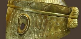 Electrotype copy of the Gold Helmet of Meskalamdug from Ur (Original, dated to 2600 BC and discovered in the Royal Cemetery of Ur, is now in the Iraq National