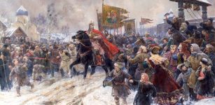 Entrance of Alexander Nevsky at Pskov after the Battle on the Ice. Artist: Valentin Serov.