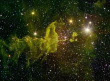 The Spider Nebula lies about 10,000 light-years away from Earth and is a site of active star formation. Image credit: NASA/JPL-Caltech/2MASS