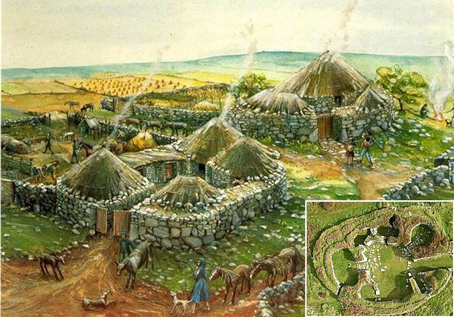 Chysauster Iron Age village in West Penwith