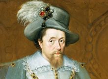 James VI of Scotland and I of England as painted by John de Critz; 'Since a Scottish king took over the English throne, Scotland arguably has prior claim on the monarch.' Photograph: Fine Art Photographic Library/CORBIS via guardian.co.uk