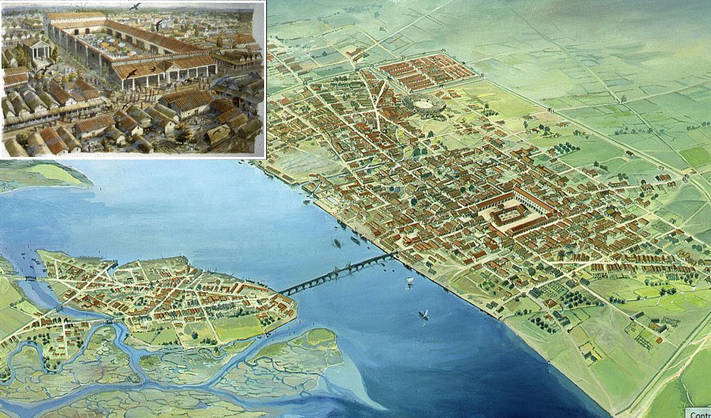 Londinium was equipped with massive defenses: several forts were built along with the immense London Wall, remains of which are still recognizable in the city.