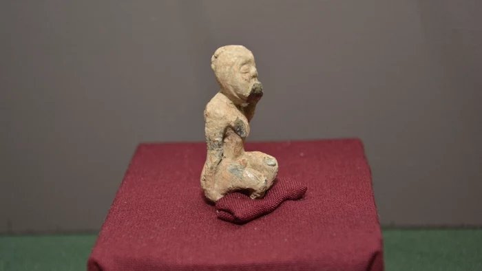 Ancient pooping figure discovered in Finland.