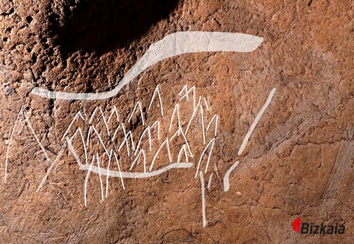 Cave drawings Atxurra cave