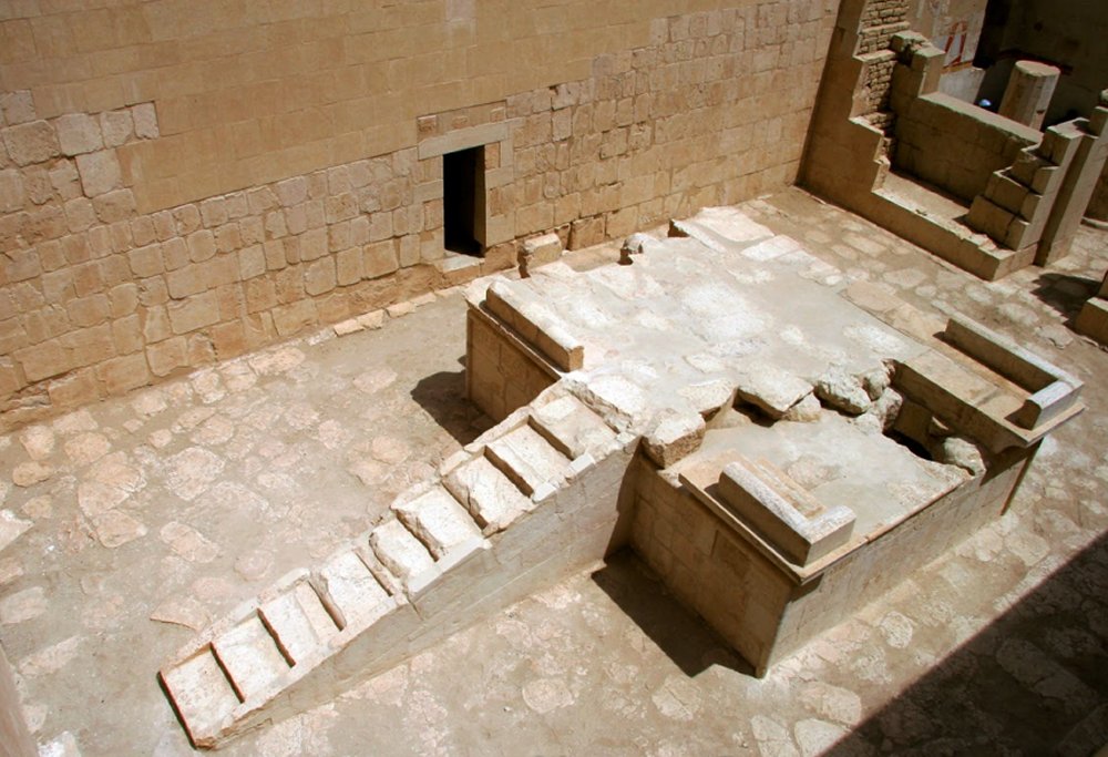 Solar Cult Complex In The Temple Of Hatshepsut In Deir El-Bahari