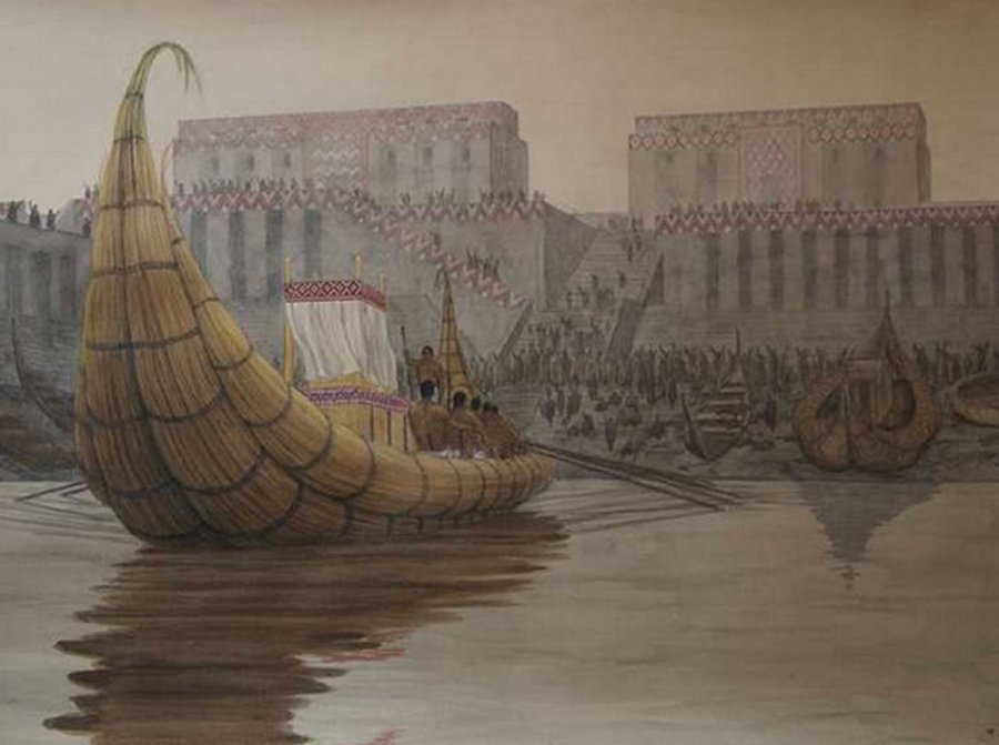 Re-creation of the port at Eridu. photo credits: wikipedia