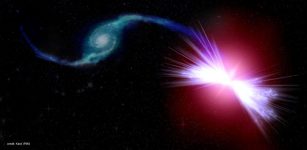 Jets of wind from black holes keep many galaxies barren, starless. © Kavli IPMU