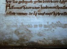 ghostly faces in ancient manuscript