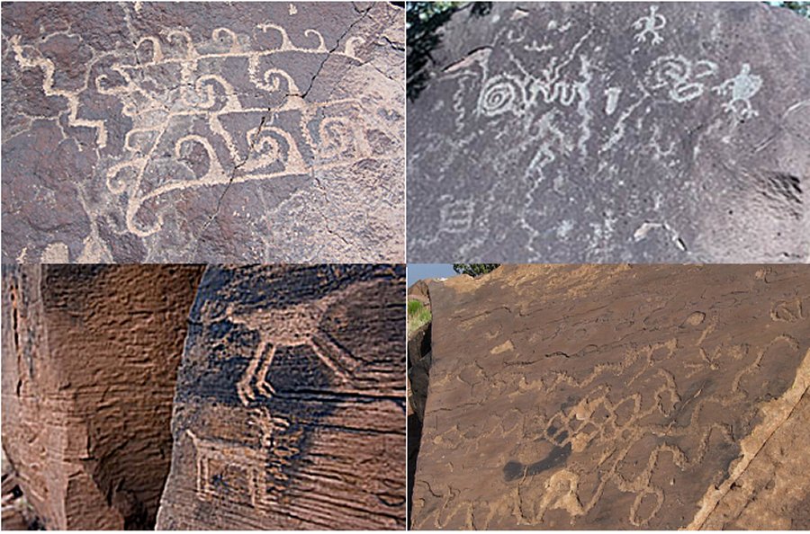 Hopi people interpret many of the petroglyphs in the Park as records of the migrations of their ancestors through this area. In many cases, the designs are associated with particular clans and events that took place during their migrations; others are clan symbols. Credits: Azcentral.com/Arizona State Parks