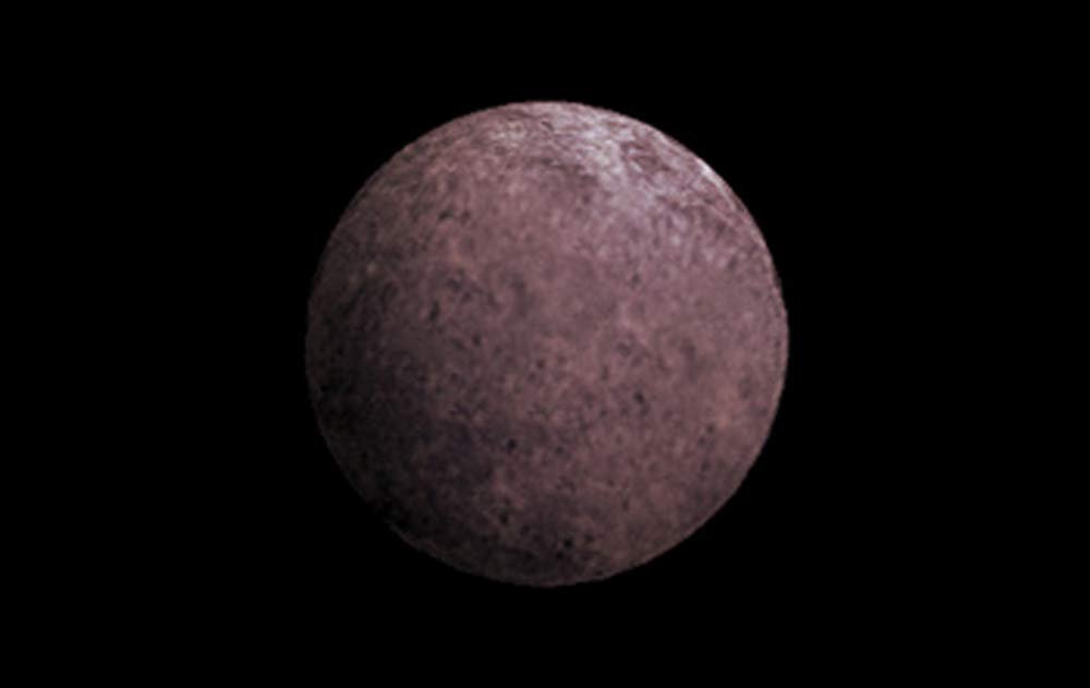 Artist's illustration of 2007 OR10, nicknamed "Snow White." Astronomers suspect that its reddish color is due to the presence of irradiated methane. Credit: NASA