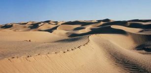 Taklamakan desert in Xinjiang Uyghur Autonomous Region.