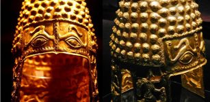 Dacian gold helmet from Poiana Cotofenesti (Prahova County). Photo credits: National History Museum Bucharest via Carpathianland/Flickr