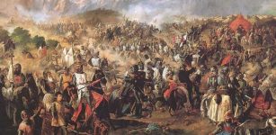 A 19th century portrayal of the battle by Francisco de Paula Van Halen. Image via wikipedia