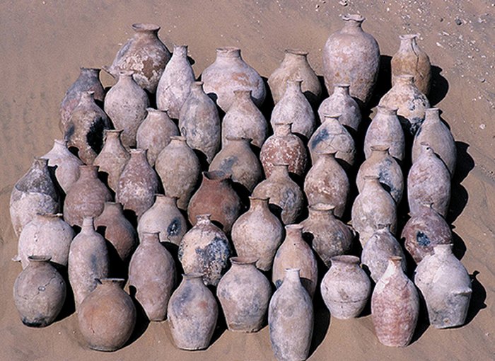 Ancient wine jars discovered inside the Scorption tomb in Egypt