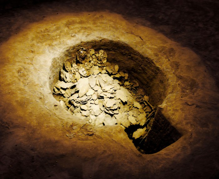 Pit of oracle bones in Anyang, China