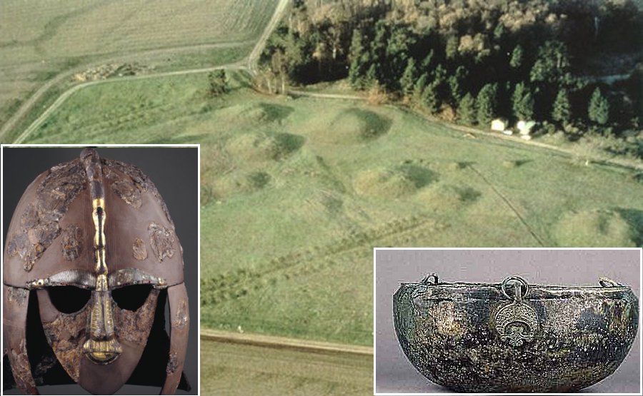 The ancient remains of the Sutton Hoo site.