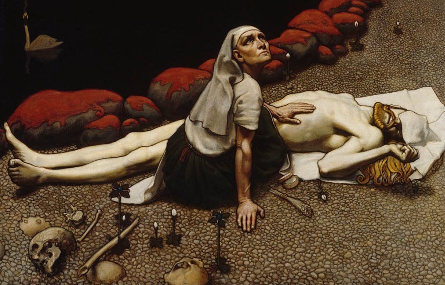 His mother retrieves the parts of her son’s body and revives him using the magic.