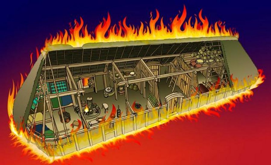 Sketch of Burnt Iron Age House, Viborg