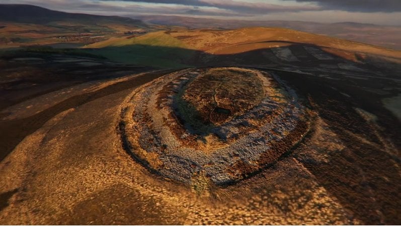 Stunning Recreation Of Caterthun Iron Age Forts In The Grampian Mountains, Scotland