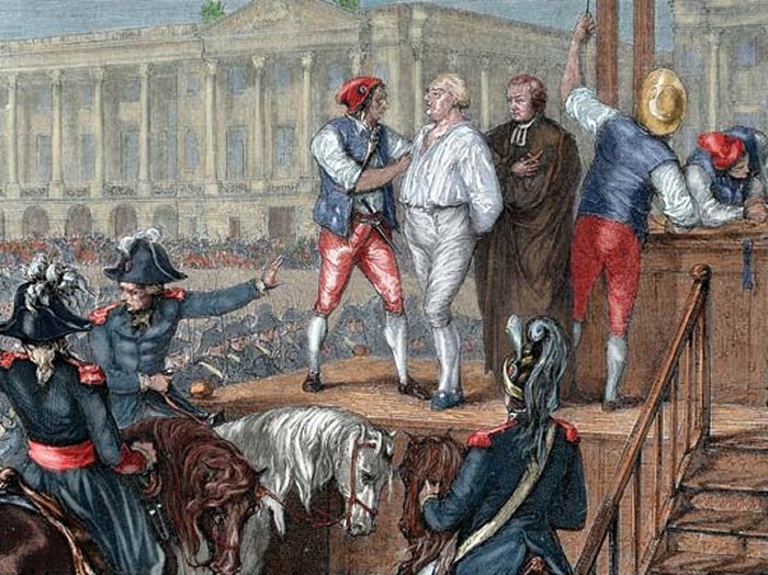 Louis XVI: execution by guillotine.