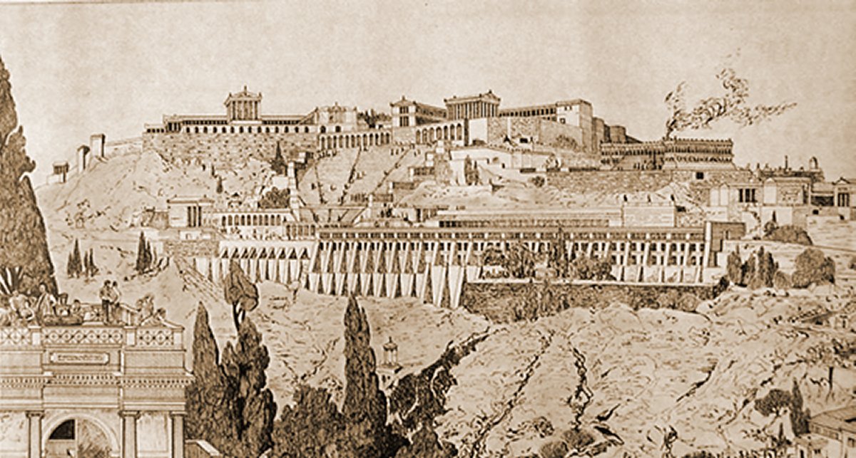 Reconstruction of Pergamon - 19th Century Germany Drawing