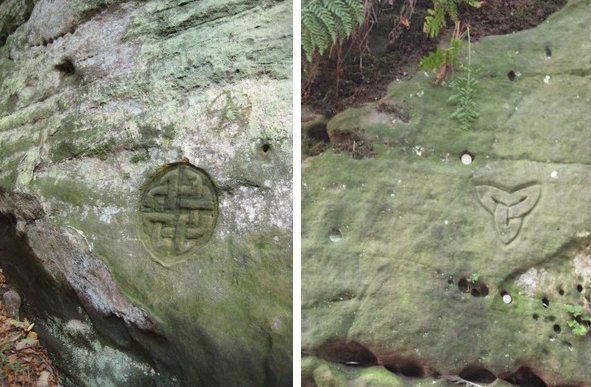 Dunino Den: Mysterious Ancient Site In Scotland With Enigmatic Faces And Symbols Carved In Rocks
