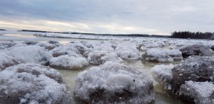 Very Unusual Ice Balls Discovered On Byske Beach In Sweden Baffle Scientists