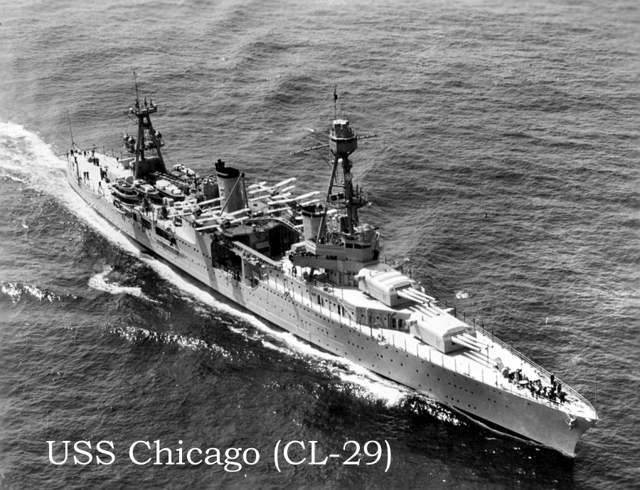 USS Chicago (CL-29) - image is in the public domain in the United States.