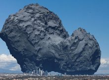 Size Of "Small" Rosetta's Comet Compared To Los Angeles