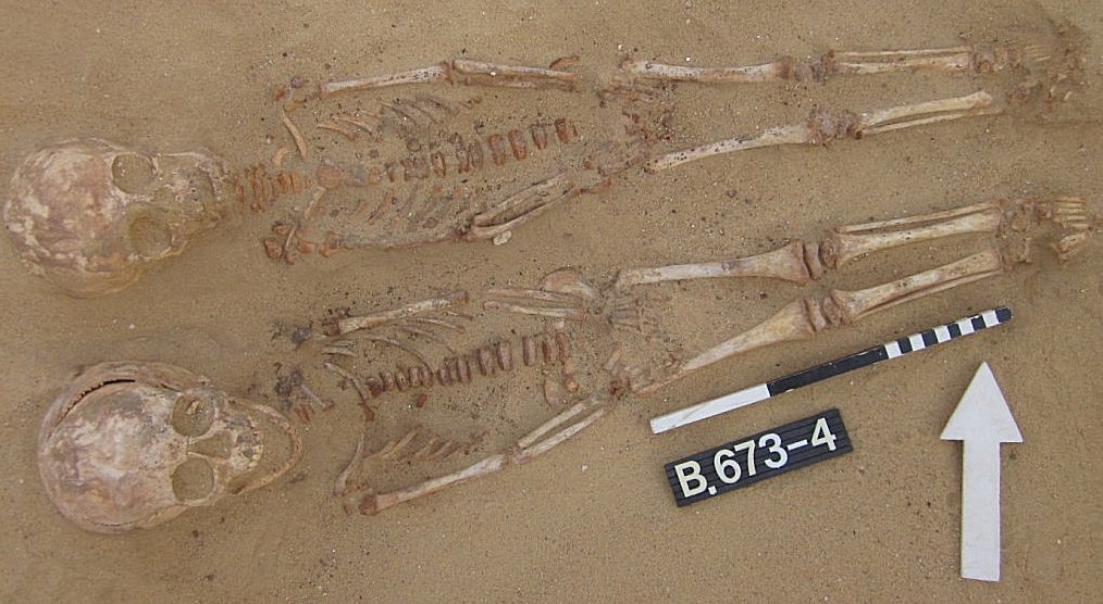 A double child burial at Saqqara necropolis. Image credits: Iwona Kozieradzka-Ogunmakin