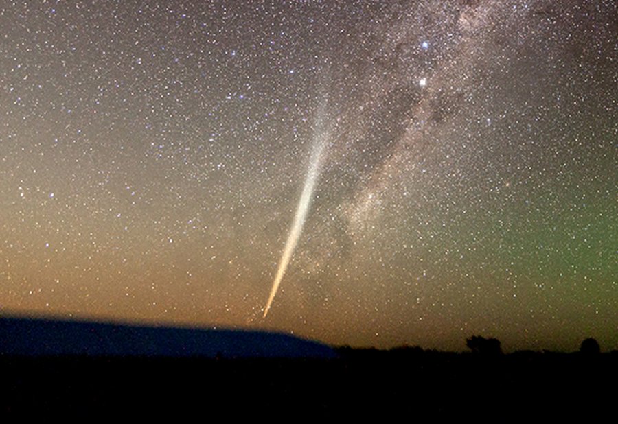 Comet Lovejoy was one of the brightest and most active comets since comet Hale-Bopp in 1997. Lovejoy passed closest to the sun on January 30, 2015, when it was releasing water at the rate of 20 tons per second.