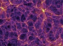 The universe as simulated by the Millennium Simulation is structured like Swiss cheese in filaments and voids. The Milky Way, according to UW–Madison astronomers, exists in one of the holes or voids of the large-scale structure of the cosmos. Millennium Simulation Project