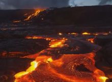 the Pacific Plate changed its course about 50 million years ago because an archipelago that previously formed the northern end of the Pacific Plate crashed into eastern Asia at that time. This collision caused the bend.