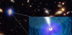 Illustration of an "ultramassive" black hole detected by the team of astrophysicists. Credit: NASA