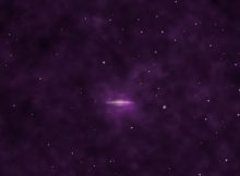 This image illustrates the X-ray emission around a set of five galaxies that have been stacked together to bring out the details in their spherical, gaseous haloes. It was created by a team of scientists using ESA’s XMM-Newton space observatory, with the X-ray emission highlighted in purple. ESA/XMM-Newton; J-T. Li (University of Michigan, USA); Sloan Digital Sky Survey (SDSS)