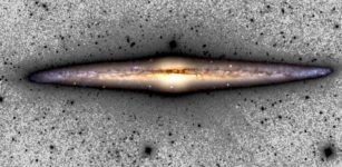 A composite image of NGC 4565 used in the new study. Credit: C. M. Lombilla / IAC