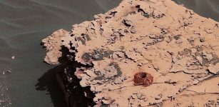 NASA's Curiosity rover successfully drilled a hole 2 inches (5.1 centimeters) deep in a target called "Duluth" on May 20, 2018. The hole is about .6 inches (1.6 centimeters) across. It was the first rock sample captured by the drill since October 2016. A mechanical issue took the drill offline in December 2016. Image credit: NASA/JPL-Caltech/MSSS