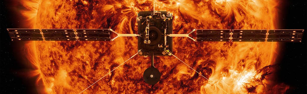 The NASA/ESA Solar Orbiter will capture the very first images of the Sun’s polar regions, where magnetic tension builds up and releases in a lively dance. Launching in 2020, Solar Orbiter’s study of the Sun will shed light on its magnetic structure and the many forces that shape solar activity. Credits: Spacecraft: ESA/ATG medialab; Sun: NASA/SDO/P. Testa (CfA)