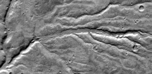 The angles of valley branches - here a section of the Warrego Valles region - on Mars are narrow and correspond to those of arid regions on Earth. (Image: NASA / JPL /