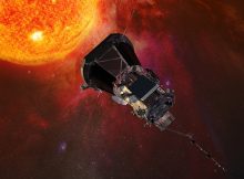 Illustration of the Parker Solar Probe spacecraft approaching the sun. Credit: Johns Hopkins University Applied Physics Laboratory