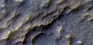 This NASA image shows a Martian surface created by rock interacting with water. The nature of the water responsible for the alteration, and how it interacted with the rock to form the clay remains poorly understood. Not surprisingly, the study of such altered rocks on Mars is an area of active investigation. Image: NASA.