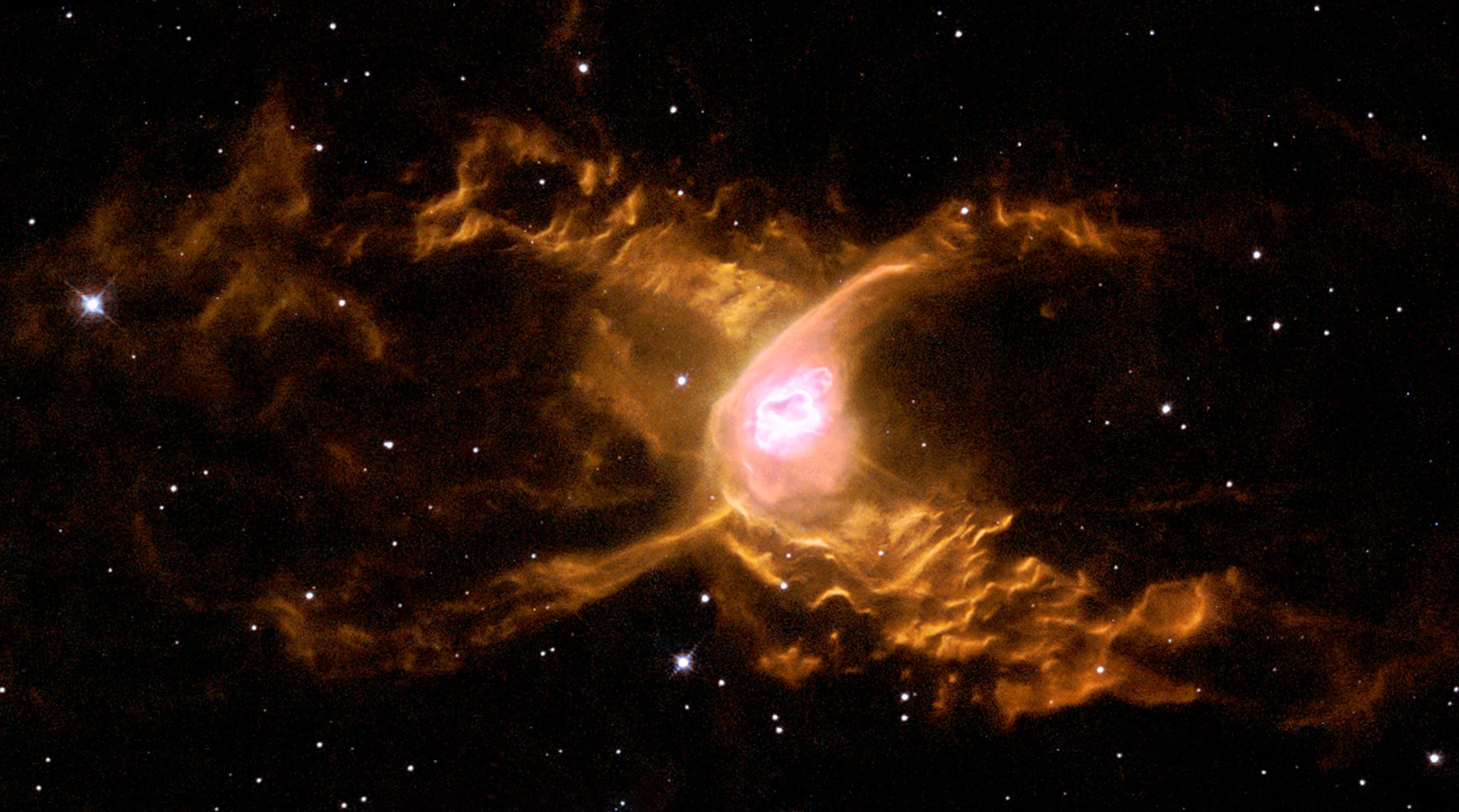 Hubble image of the Red Spider Nebula, located some 3,000 light-years away in the constellation of Sagittarius. Garrelt Mellema—ESA