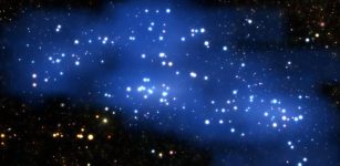 Galaxy supercluster Hyperion - the largest and most massive structure yet found at such a remote time and distance, merely 2 billion years after the Big Bang - has been discoverd in the early universe. Credit: ESO/Luis Calçada and Olga Cucciati