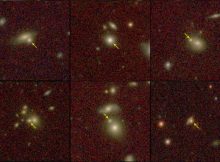 Massive ultracompact galaxies with stellar masses greater than 80 billion suns. Credit: Buitrago et al, 2018