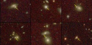 Massive ultracompact galaxies with stellar masses greater than 80 billion suns. Credit: Buitrago et al, 2018